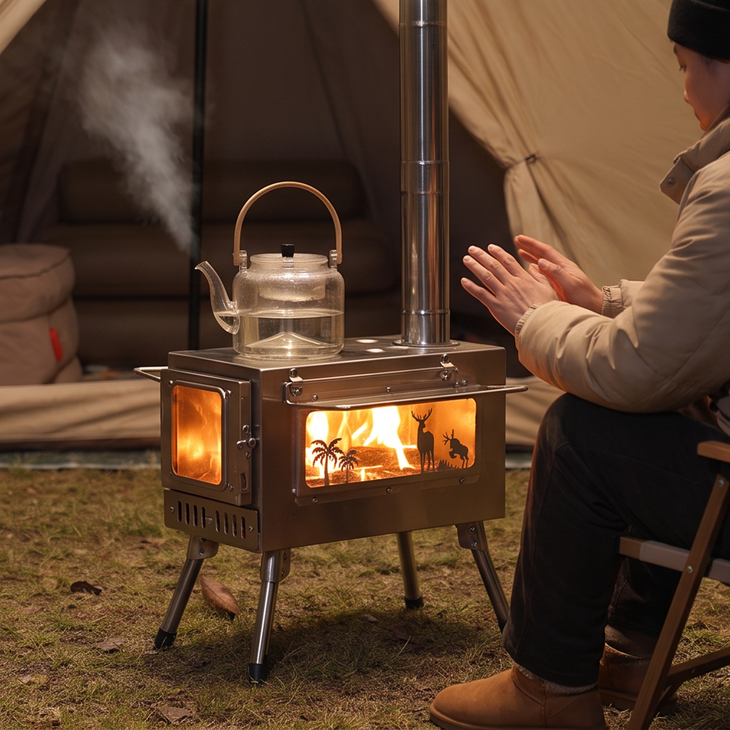 Stainless Double-sided Window Grilles 360 Tent Stove