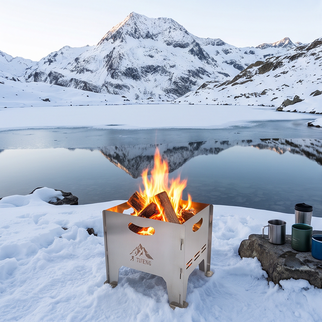 Folding Four-corner Fire Pit
