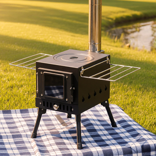 Z360H Black Small Single-Sided Window 360 Tent Stove
