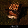 Folding Four-sided Glass Heating&barbecue Fire Pit