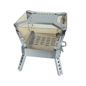 Folding Four-sided Glass Heating&barbecue Fire Pit
