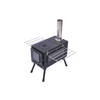 Z360H Black Small Single-Sided Window 360 Tent Stove