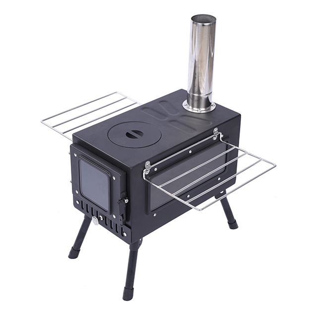 Z360H Black Small Single-Sided Window 360 Tent Stove