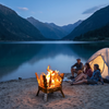 Folding Four-sided Glass Heating&barbecue Fire Pit