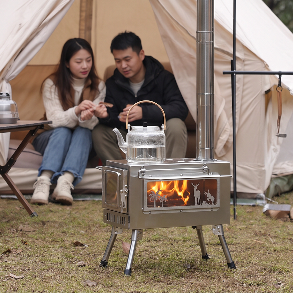 Stainless Double-sided Window Grilles 360 Tent Stove