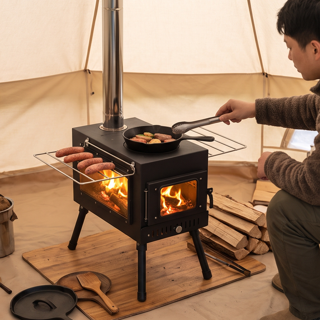 Carbon Steel Single-sided Window Grilles 460 Tent Stove