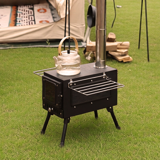 Black Large Single-sided Window 460 Tent Stove