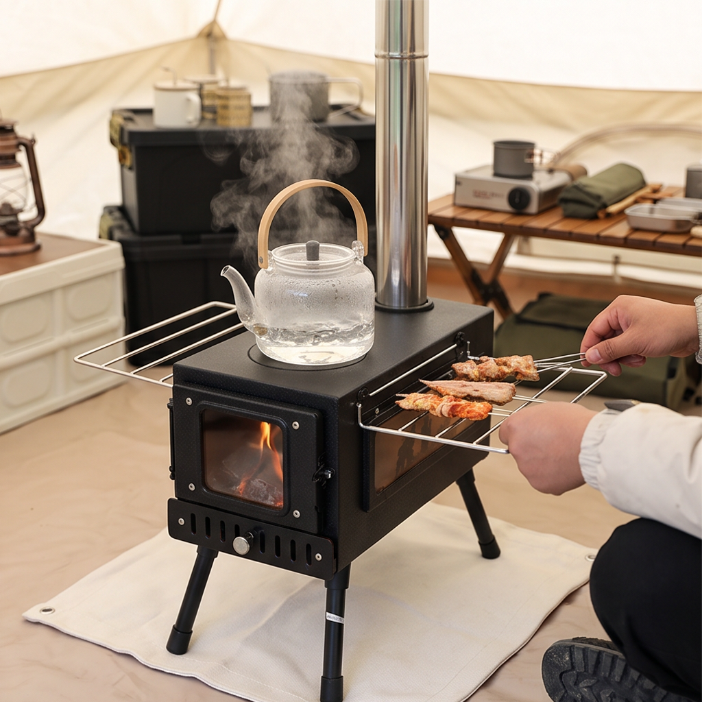 Single-sided Window Grilles 360 Tent Stove