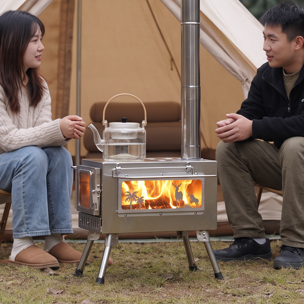 Stainless Double-sided Window Grilles 360 Tent Stove